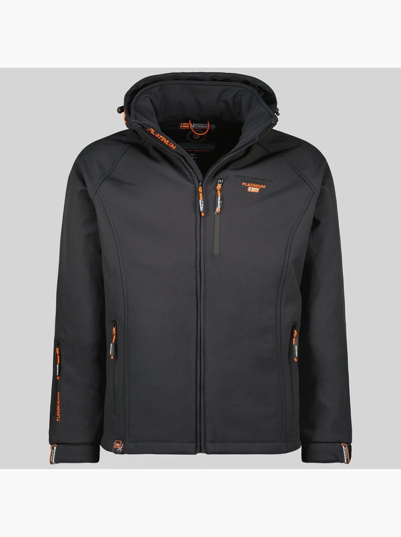 Casaco softshell com capuz taboo – geographical norway Cinza escuro - Kiabi