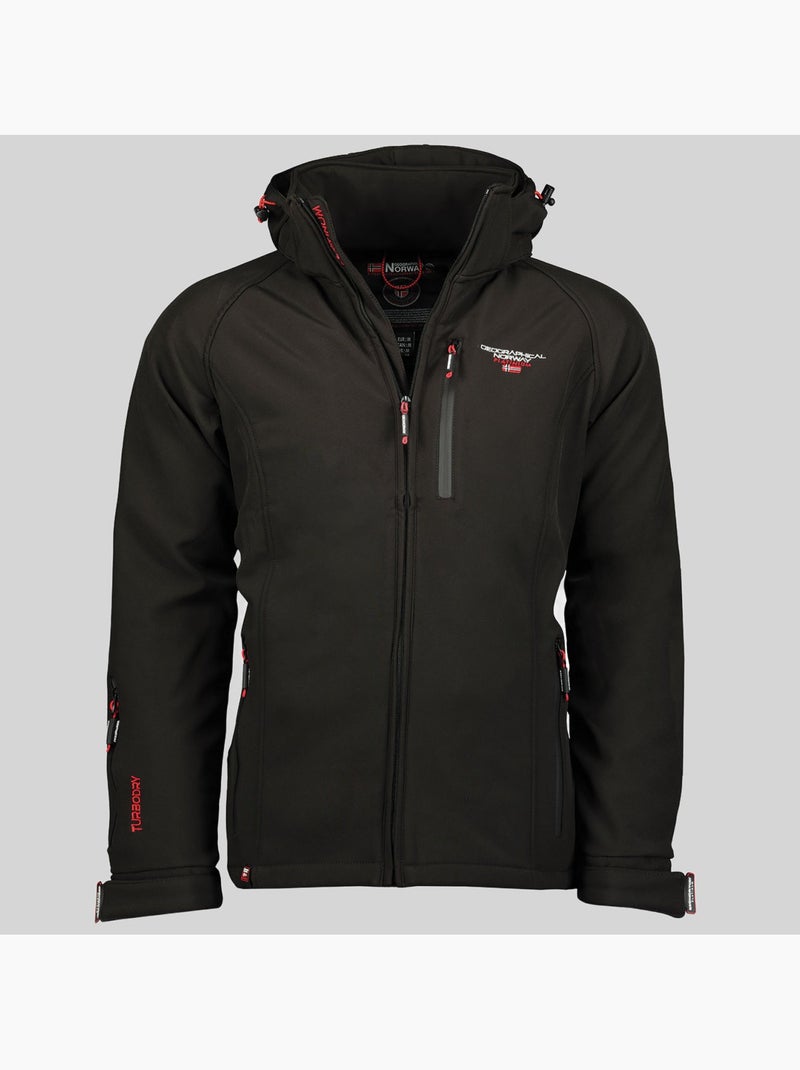 Casaco softshell com capuz taboo – geographical norway Preto - Kiabi
