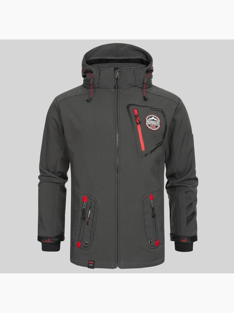 Casaco softshell com capuz tacebook – geographical norway Azul-marinho - Kiabi