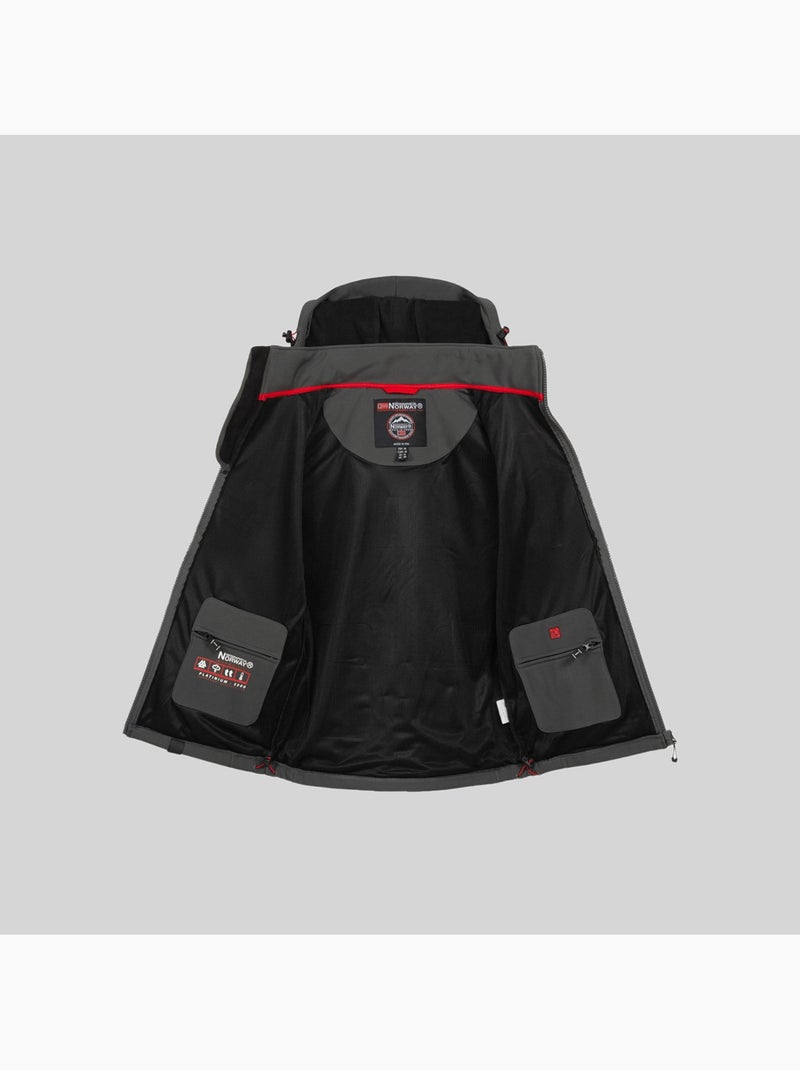 Casaco softshell com capuz tacebook – geographical norway Azul-real - Kiabi