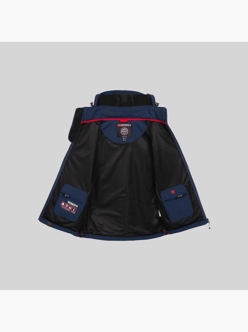 Casaco softshell com capuz tacebook – geographical norway Azul-real - Kiabi