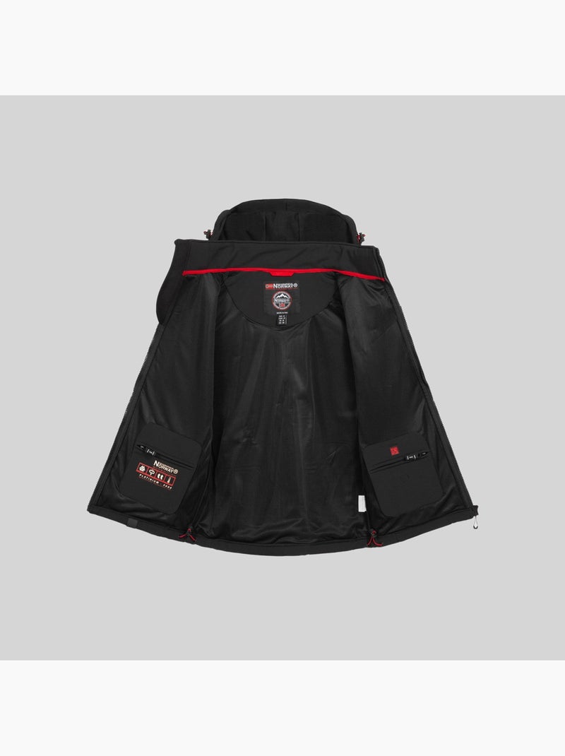 Casaco softshell com capuz tacebook – geographical norway Azul-real - Kiabi