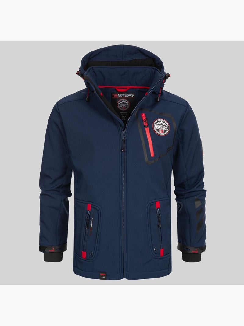 Casaco softshell com capuz tacebook – geographical norway Cinza escuro - Kiabi