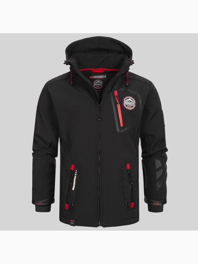 Casaco softshell com capuz tacebook – geographical norway Cinza escuro - Kiabi