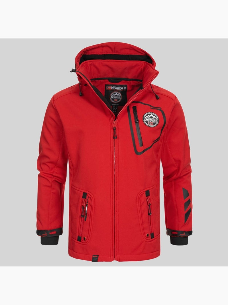 Casaco softshell com capuz tacebook – geographical norway Cinza escuro - Kiabi
