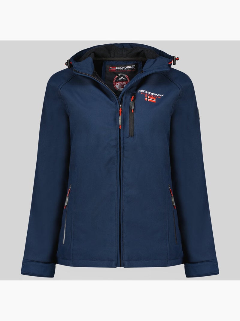Casaco softshell com capuz tacer – geographical norway Azul-marinho - Kiabi