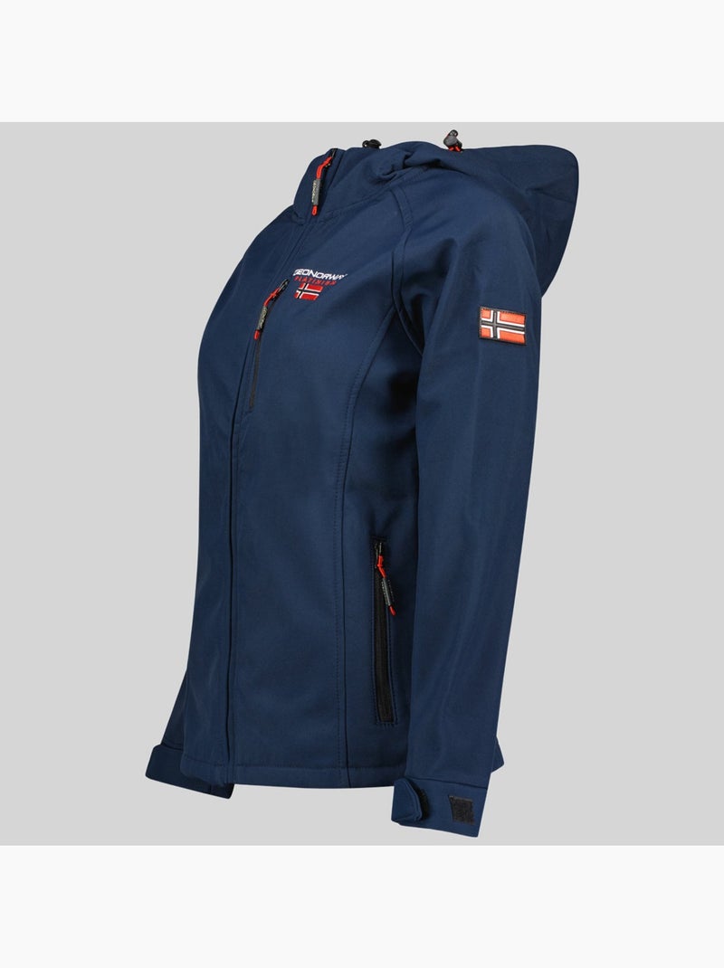 Casaco softshell com capuz tacer – geographical norway Azul-marinho - Kiabi