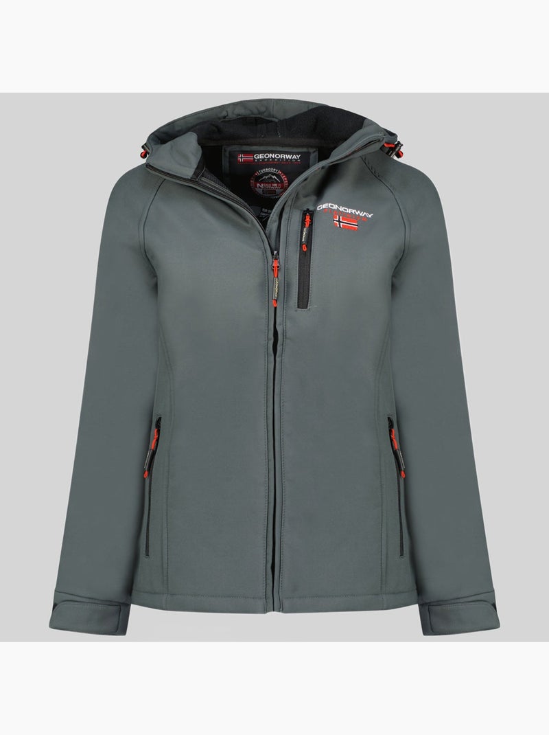 Casaco softshell com capuz tacer – geographical norway Cinza escuro - Kiabi