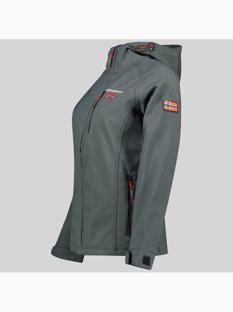 Casaco softshell com capuz tacer – geographical norway Cinza escuro - Kiabi