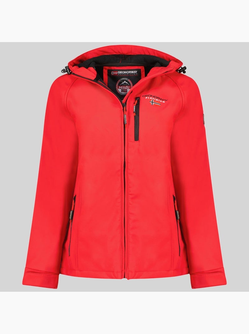 Casaco softshell com capuz tacer – geographical norway Vermelho - Kiabi