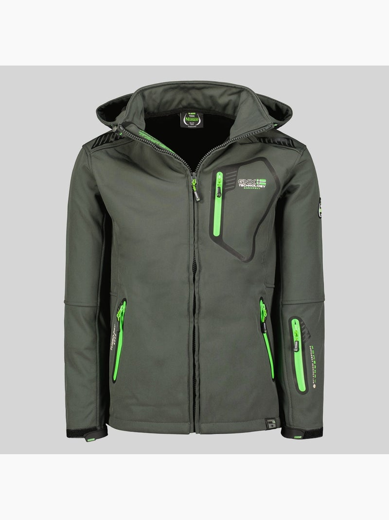 Casaco softshell com capuz tanada – geographical norway Cinza escuro - Kiabi