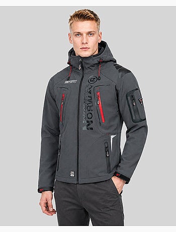Casaco softshell com capuz techno dark – geographical norway