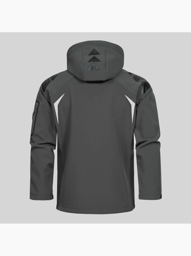 Casaco softshell com capuz techno dark – geographical norway Cinza-vermelho - Kiabi
