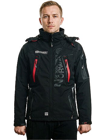 Casaco softshell com capuz techno dark – geographical norway