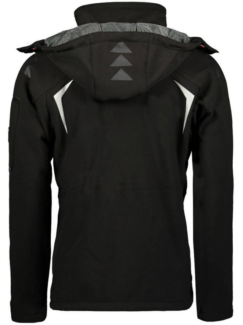 Casaco softshell com capuz techno dark – geographical norway Preto Vermelho - Kiabi