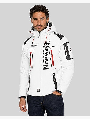 Casaco softshell com capuz techno – geographical norway
