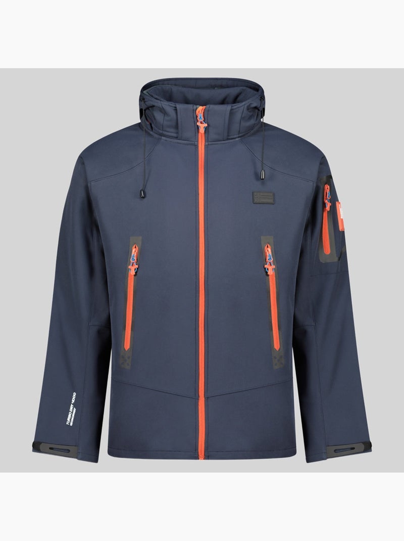 Casaco softshell com capuz tezip – geographical norway Azul-marinho - Kiabi