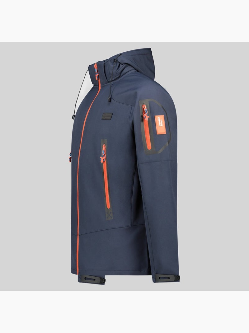 Casaco softshell com capuz tezip – geographical norway Azul-marinho - Kiabi