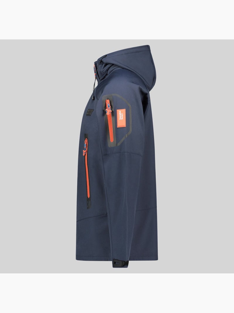 Casaco softshell com capuz tezip – geographical norway Azul-marinho - Kiabi