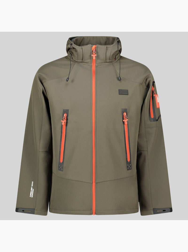 Casaco softshell com capuz tezip – geographical norway Cáqui - Kiabi