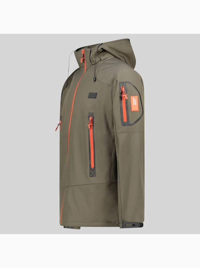 Casaco softshell com capuz tezip – geographical norway Cáqui - Kiabi