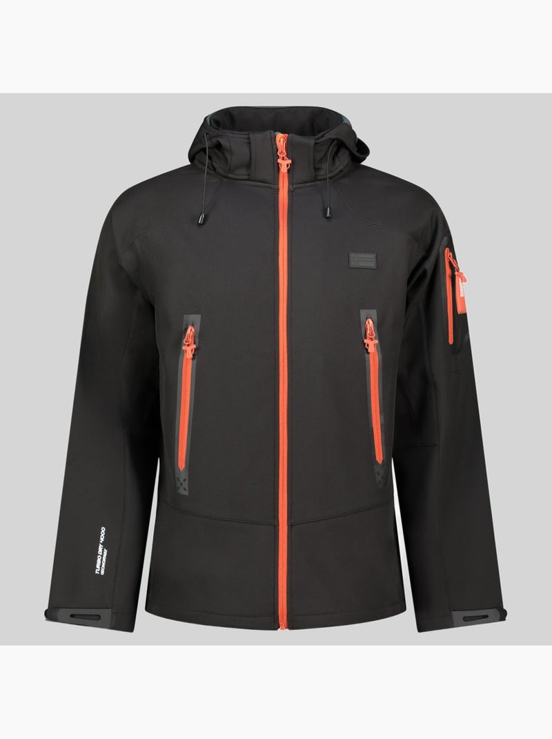 Casaco softshell com capuz tezip – geographical norway Preto - Kiabi