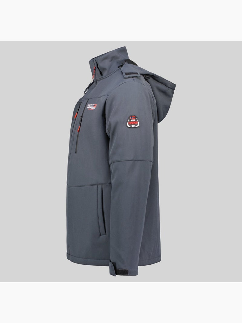 Casaco softshell com capuz timmex – geographical norway Cinza escuro - Kiabi