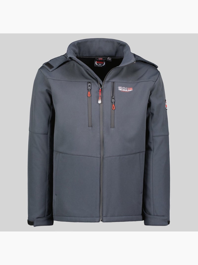 Casaco softshell com capuz timmex – geographical norway Cinza escuro - Kiabi