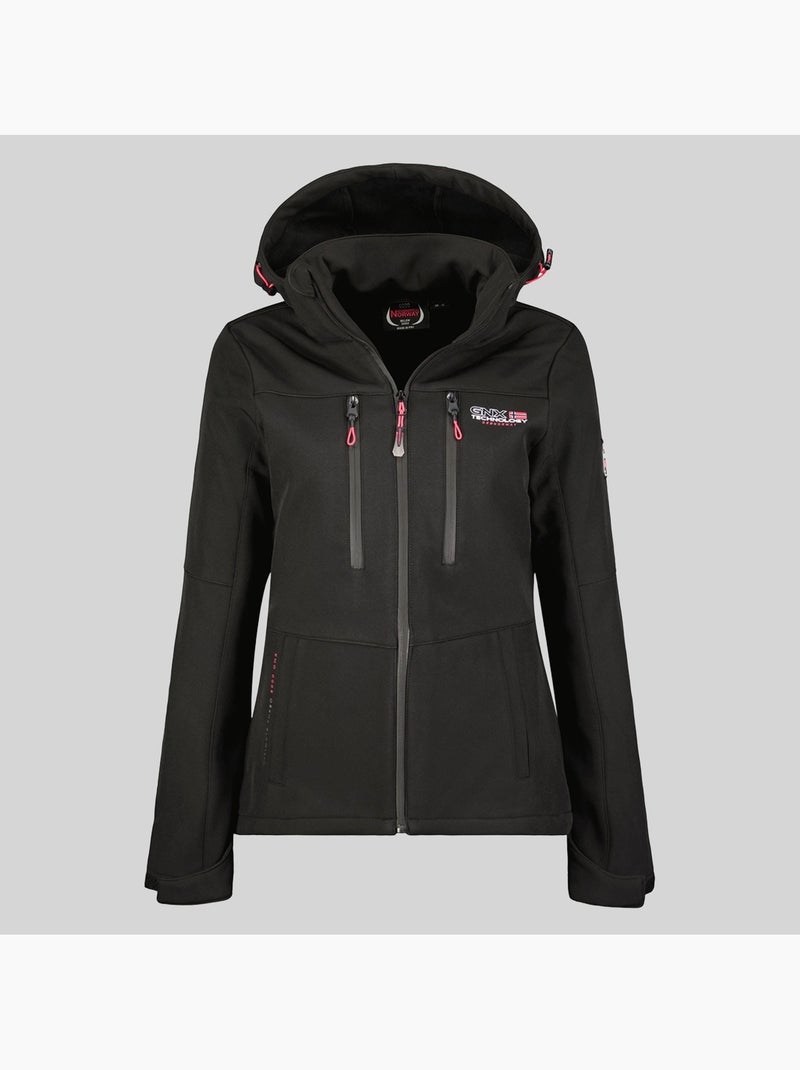 Casaco softshell com capuz timmex – geographical norway Preto - Kiabi