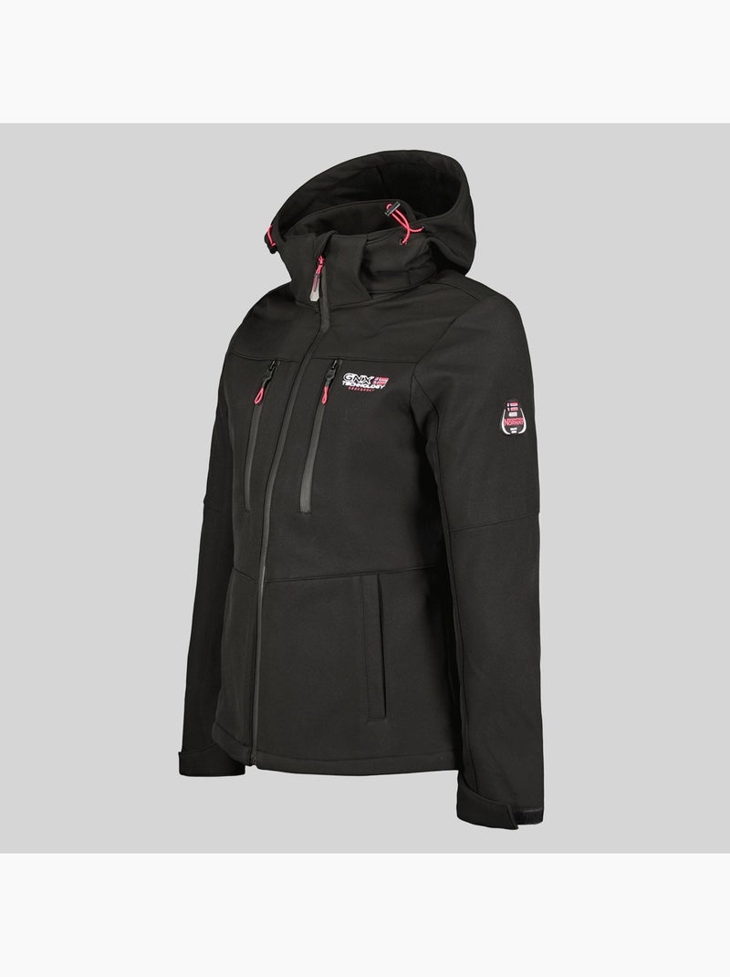 Casaco softshell com capuz timmex – geographical norway Preto - Kiabi