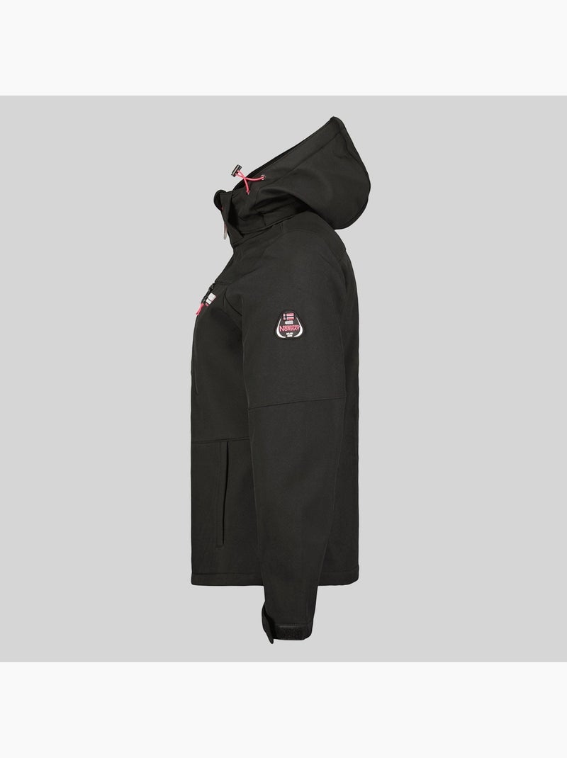 Casaco softshell com capuz timmex – geographical norway Preto - Kiabi