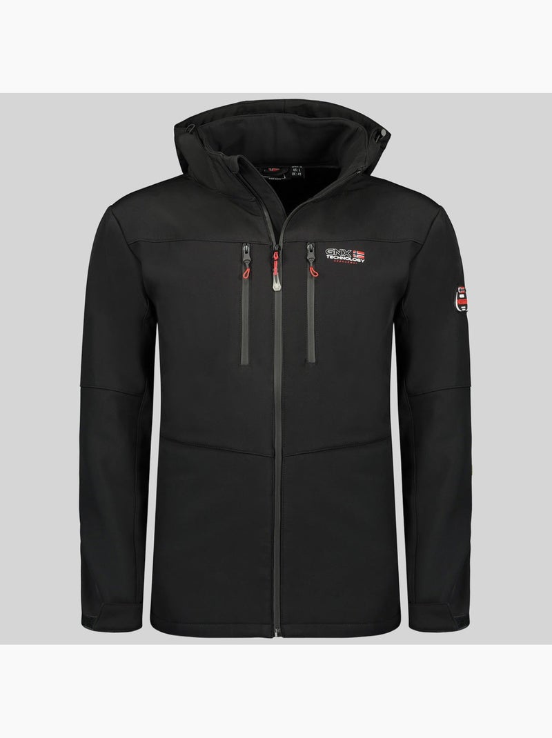 Casaco softshell com capuz timmex – geographical norway Preto - Kiabi