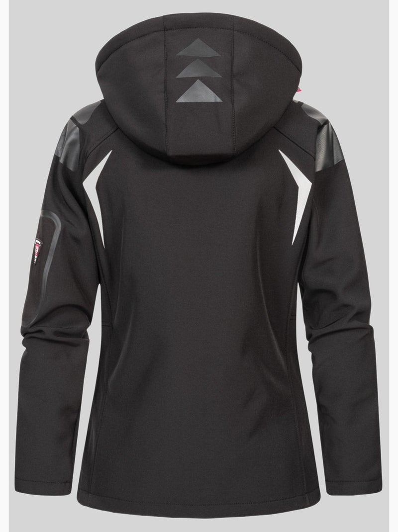 Casaco softshell com capuz tislande mulher – geographical norway Preto Rosa - Kiabi