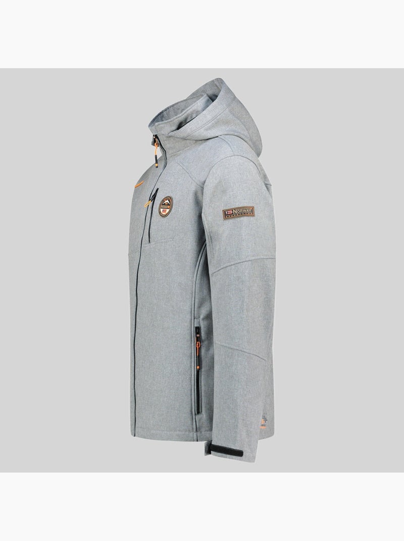 Casaco softshell com capuz tolympia – geographical norway Cinza claro - Kiabi