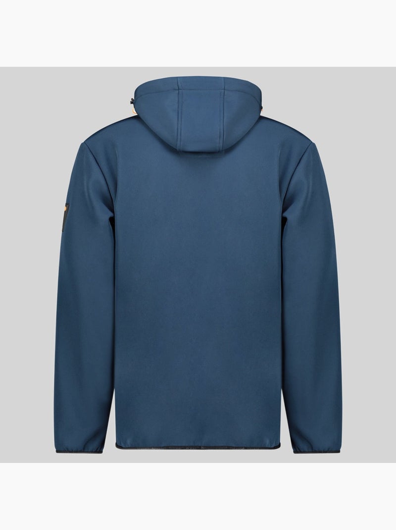 Casaco softshell com capuz toxique – geographical norway Azul-marinho/Laranja fluorescente - Kiabi
