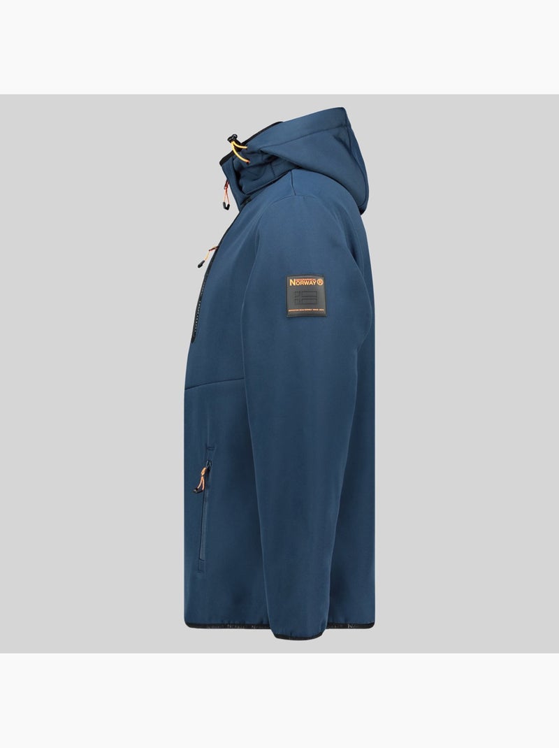 Casaco softshell com capuz toxique – geographical norway Azul-marinho/Laranja fluorescente - Kiabi
