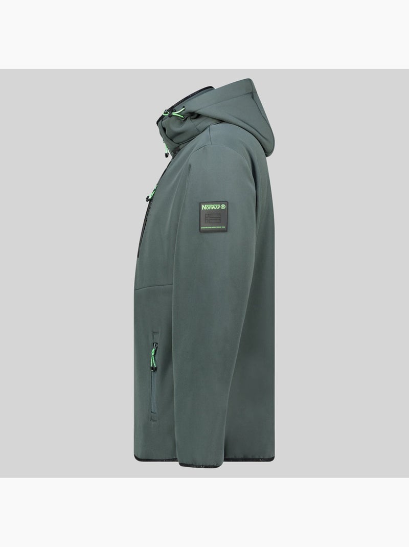 Casaco softshell com capuz toxique – geographical norway Cinza-verde - Kiabi