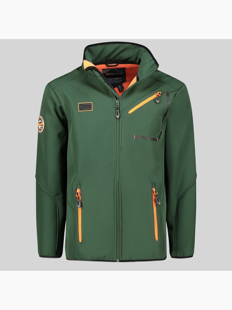 Casaco softshell com capuz tramway – geographical norway Verde escuro - Kiabi