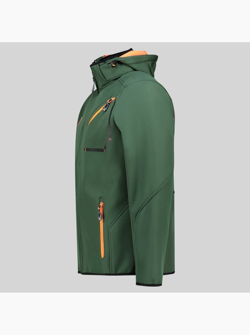 Casaco softshell com capuz tramway – geographical norway Verde escuro - Kiabi