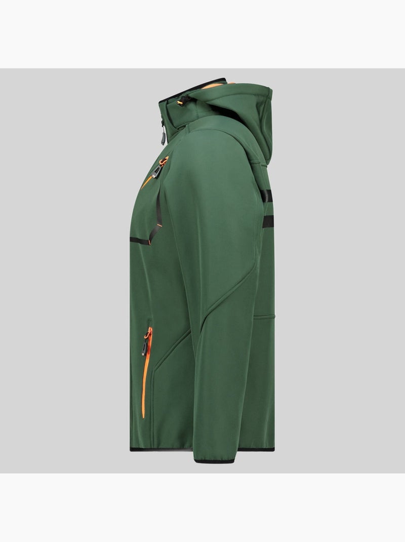 Casaco softshell com capuz tramway – geographical norway Verde escuro - Kiabi