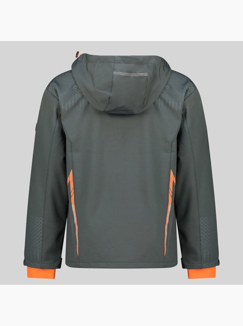 Casaco softshell com capuz trelino – geographical norway Cinza-laranja - Kiabi