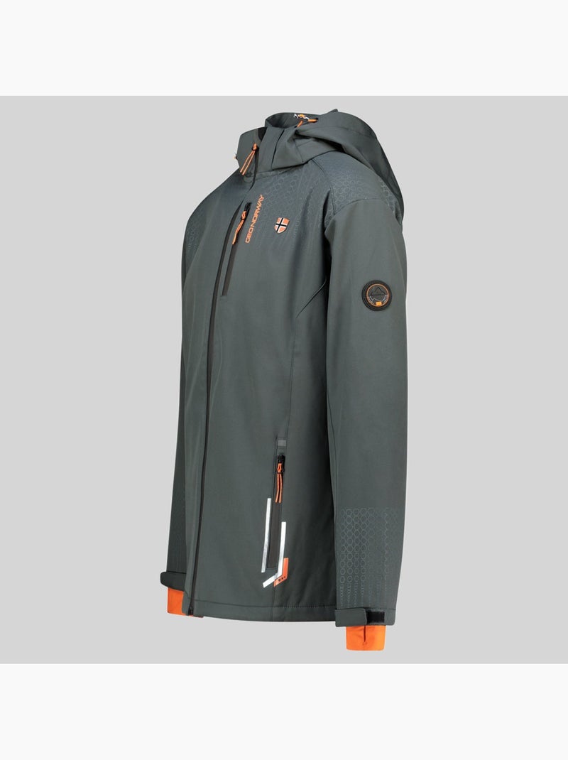 Casaco softshell com capuz trelino – geographical norway Cinza-laranja - Kiabi