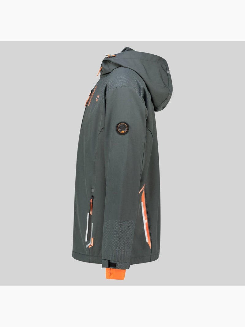 Casaco softshell com capuz trelino – geographical norway Cinza-laranja - Kiabi