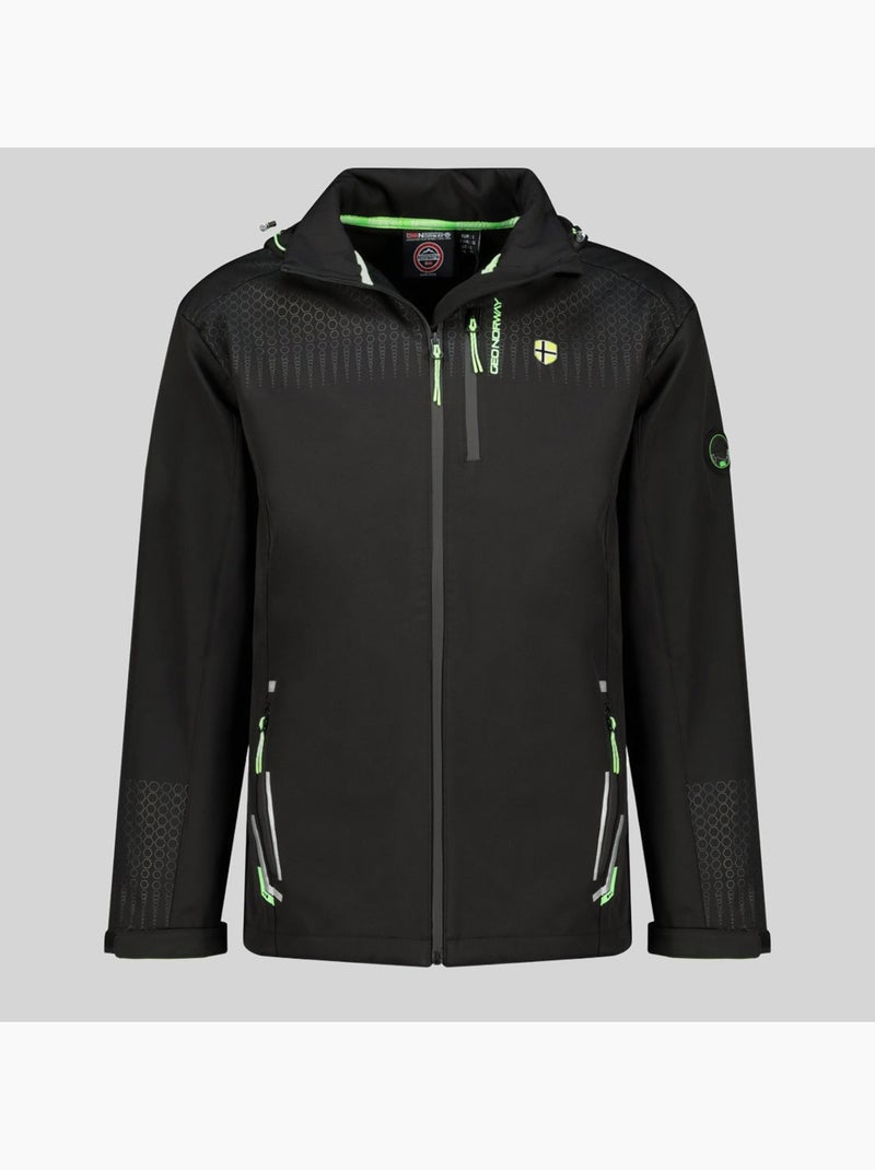 Casaco softshell com capuz trelino – geographical norway Preto Verde - Kiabi