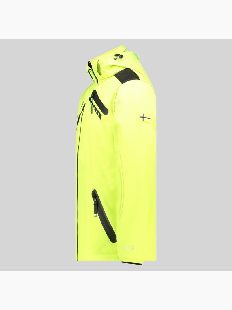 Casaco softshell com capuz twopac – geographical norway Amarelo-fluorescente - Kiabi