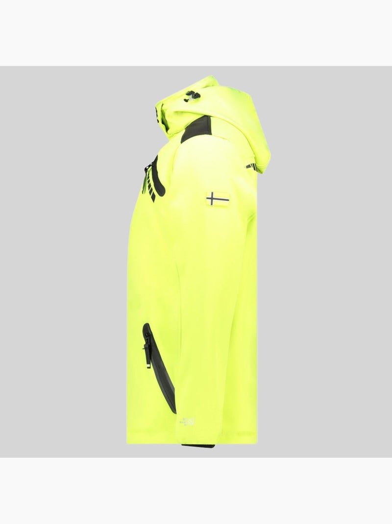 Casaco softshell com capuz twopac – geographical norway Amarelo-fluorescente - Kiabi