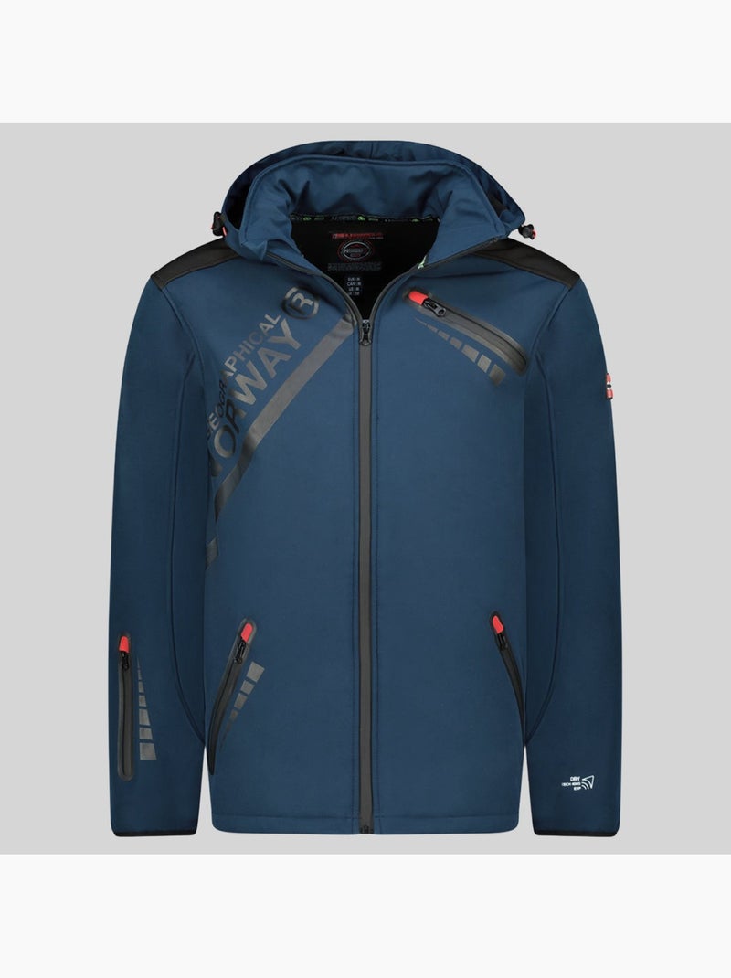 Casaco softshell com capuz twopac – geographical norway Azul-marinho - Kiabi
