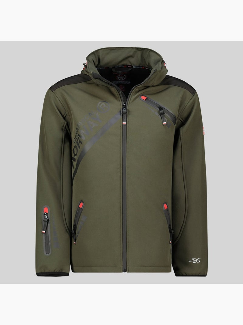Casaco softshell com capuz twopac – geographical norway Cáqui - Kiabi