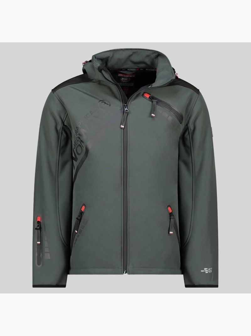 Casaco softshell com capuz twopac – geographical norway Cinza escuro - Kiabi