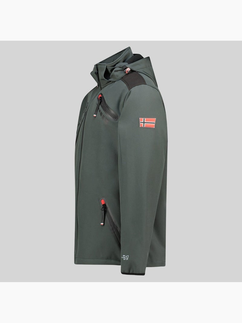 Casaco softshell com capuz twopac – geographical norway Cinza escuro - Kiabi